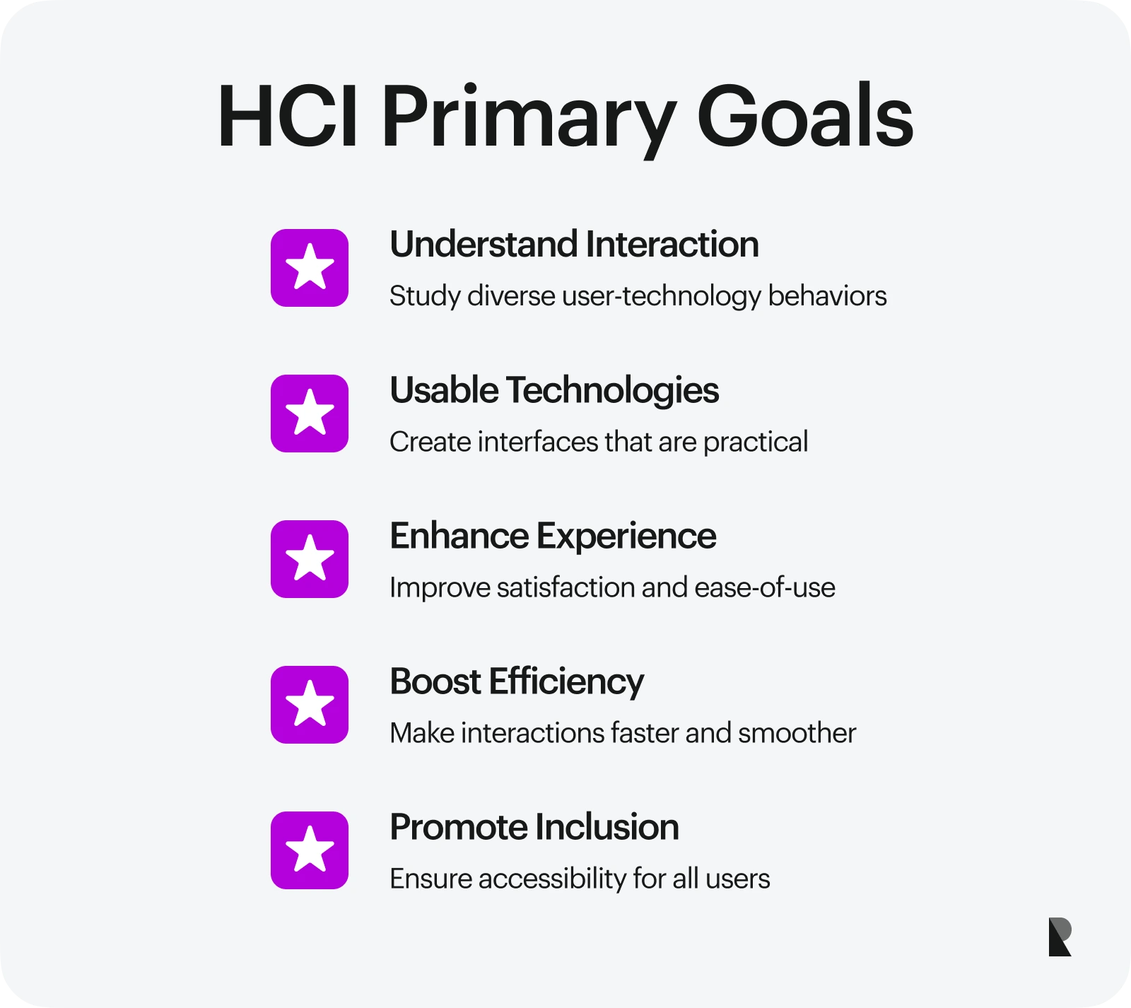 HCI primary goals