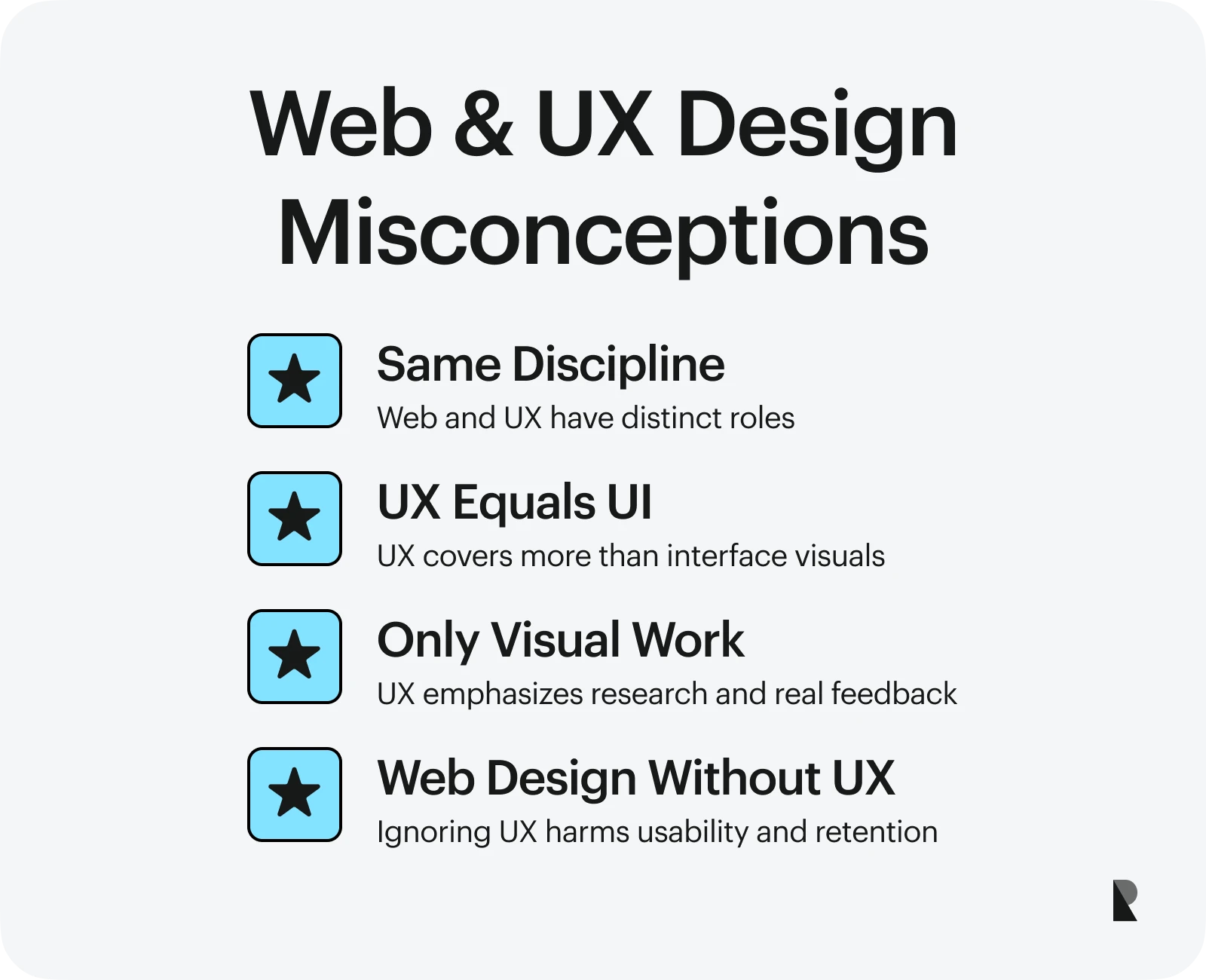 Web & UX design misconceptions list