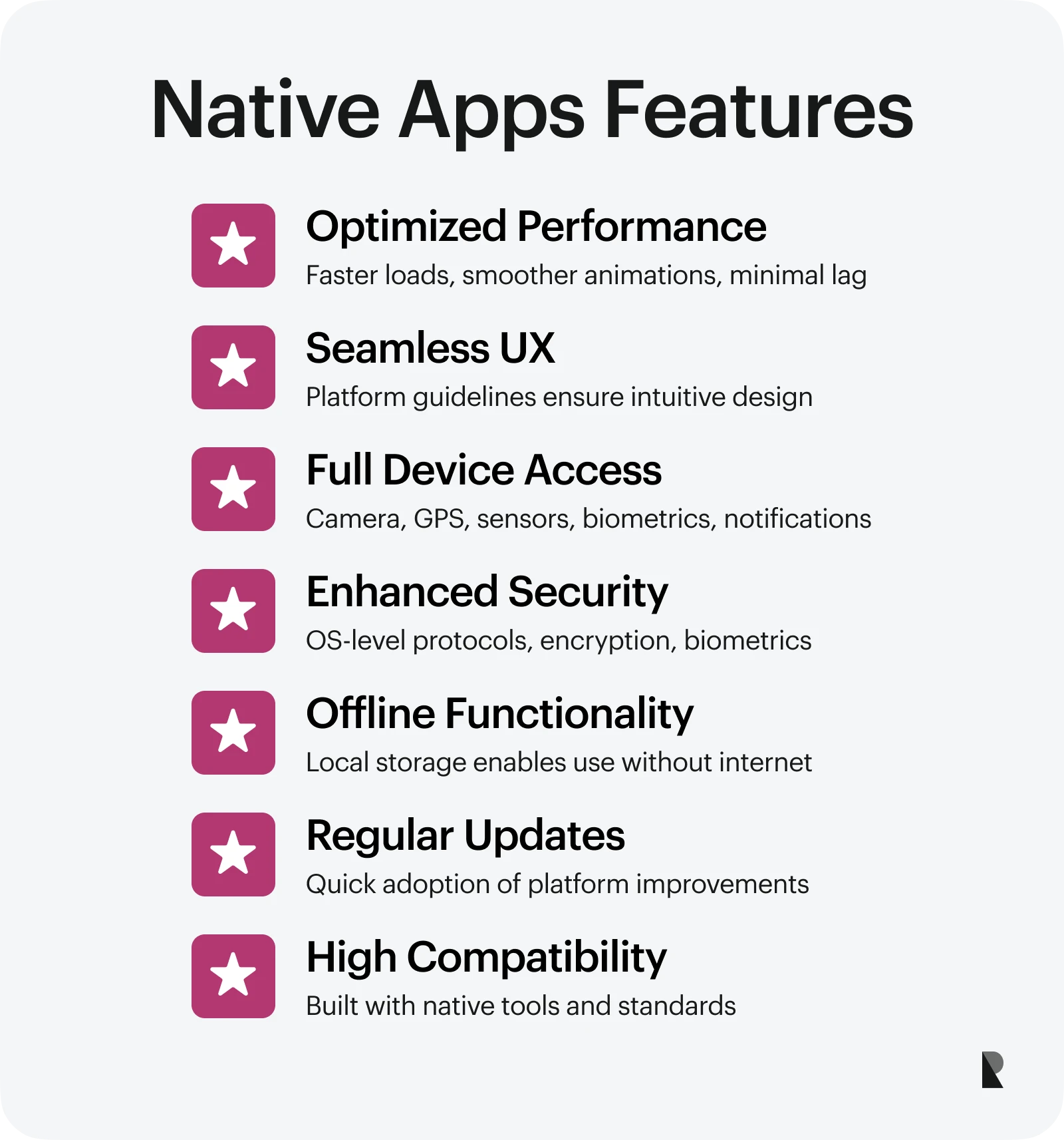 Native app features