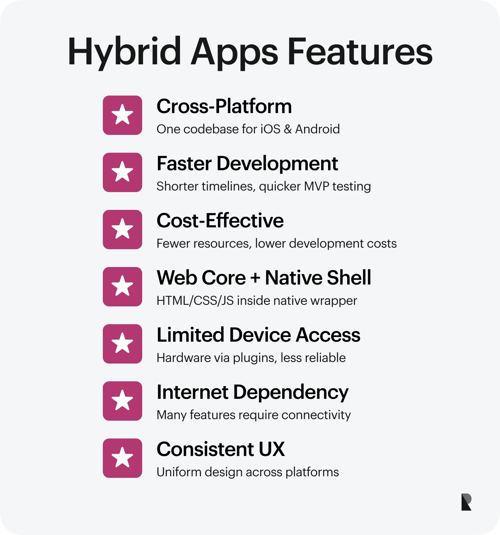 Hybrid apps features