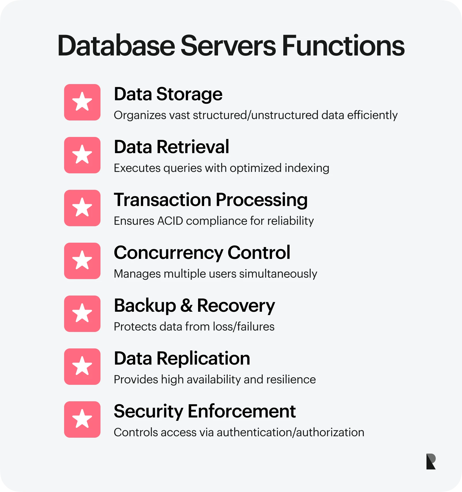 database servers functions