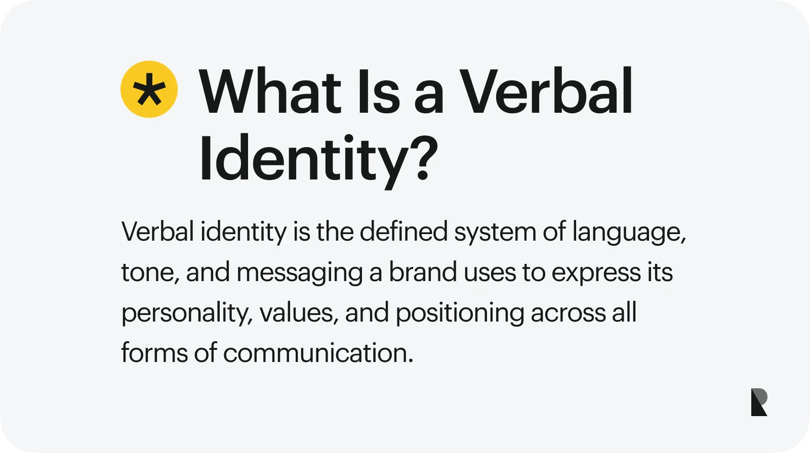 what is verbal identity