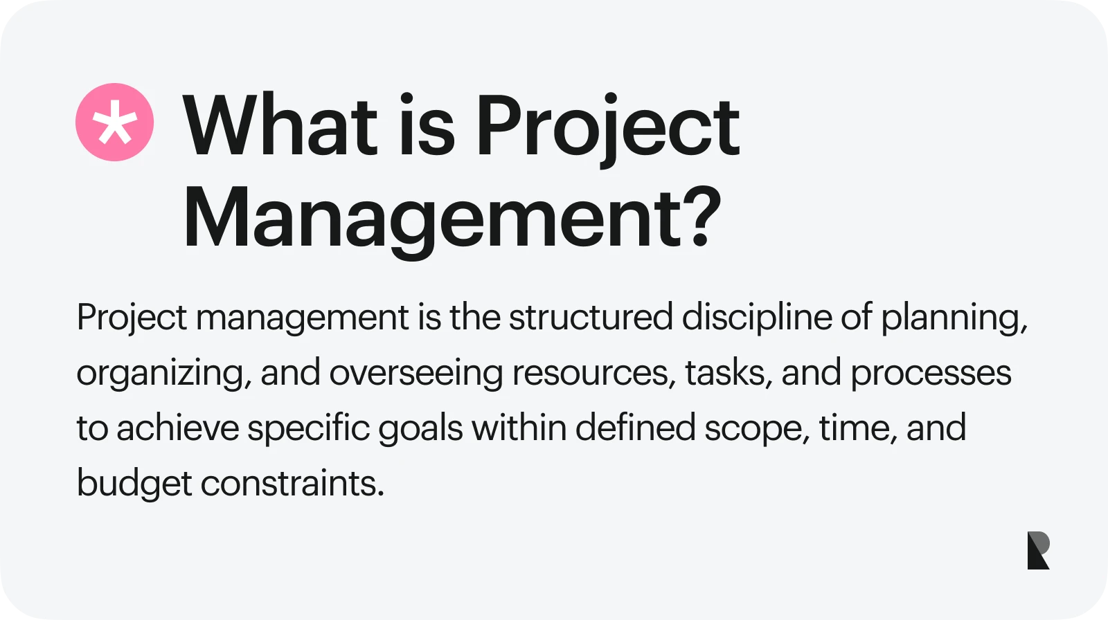 what is project management