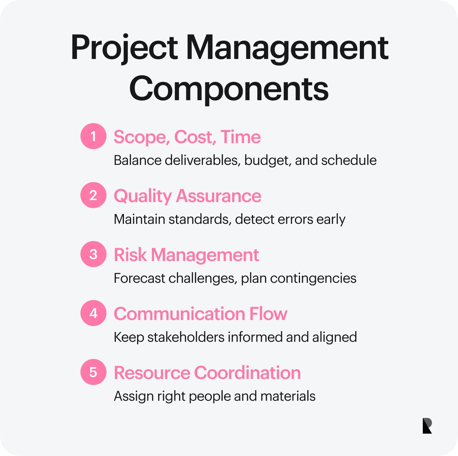 project management components