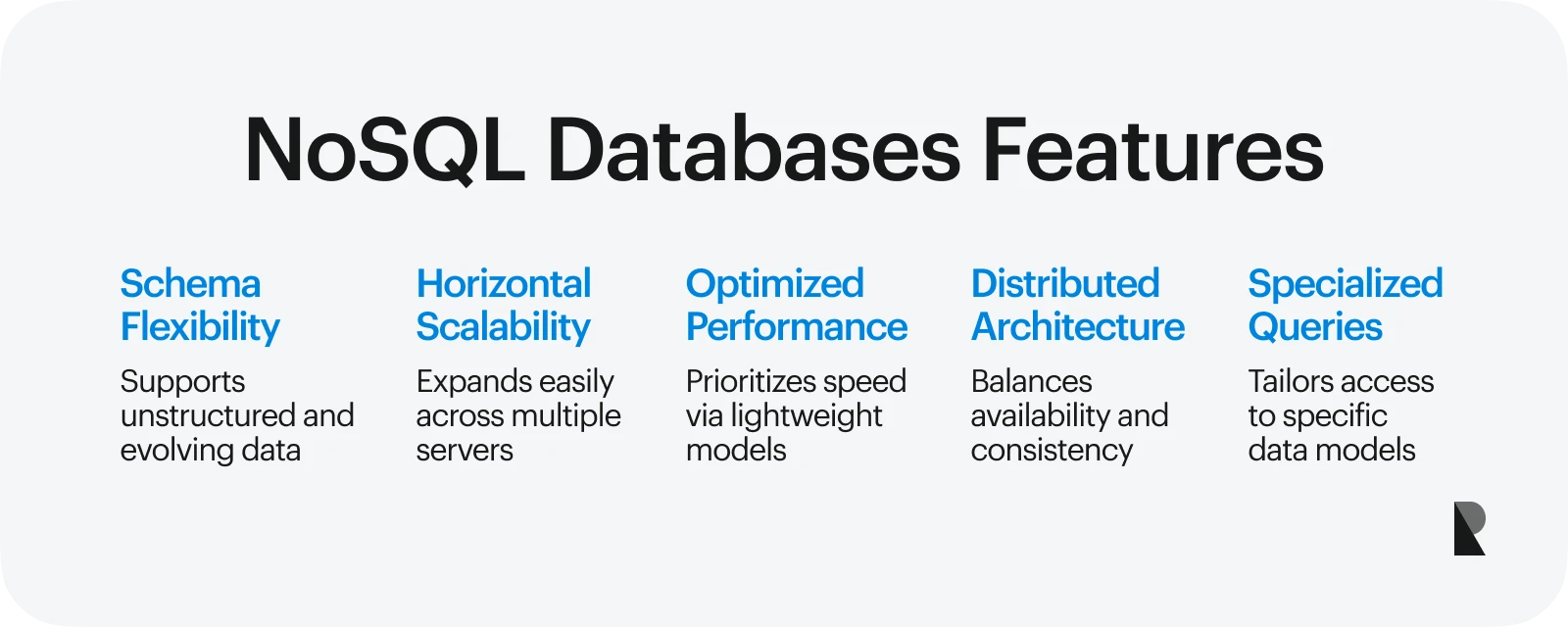 NoSQL databases features
