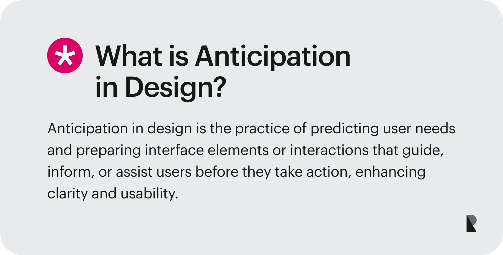 What is anticipation in design?