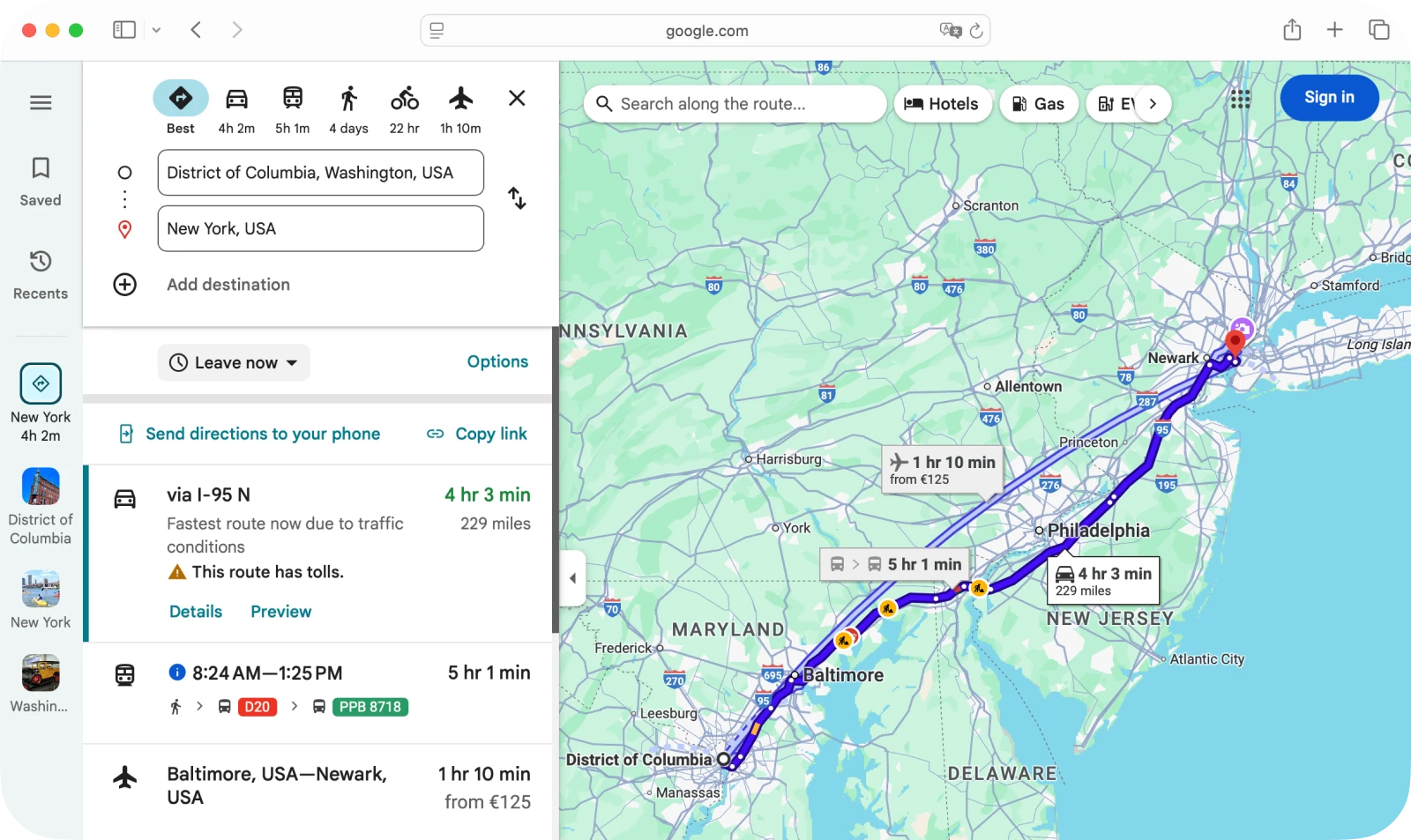 Google Maps anticipatory design