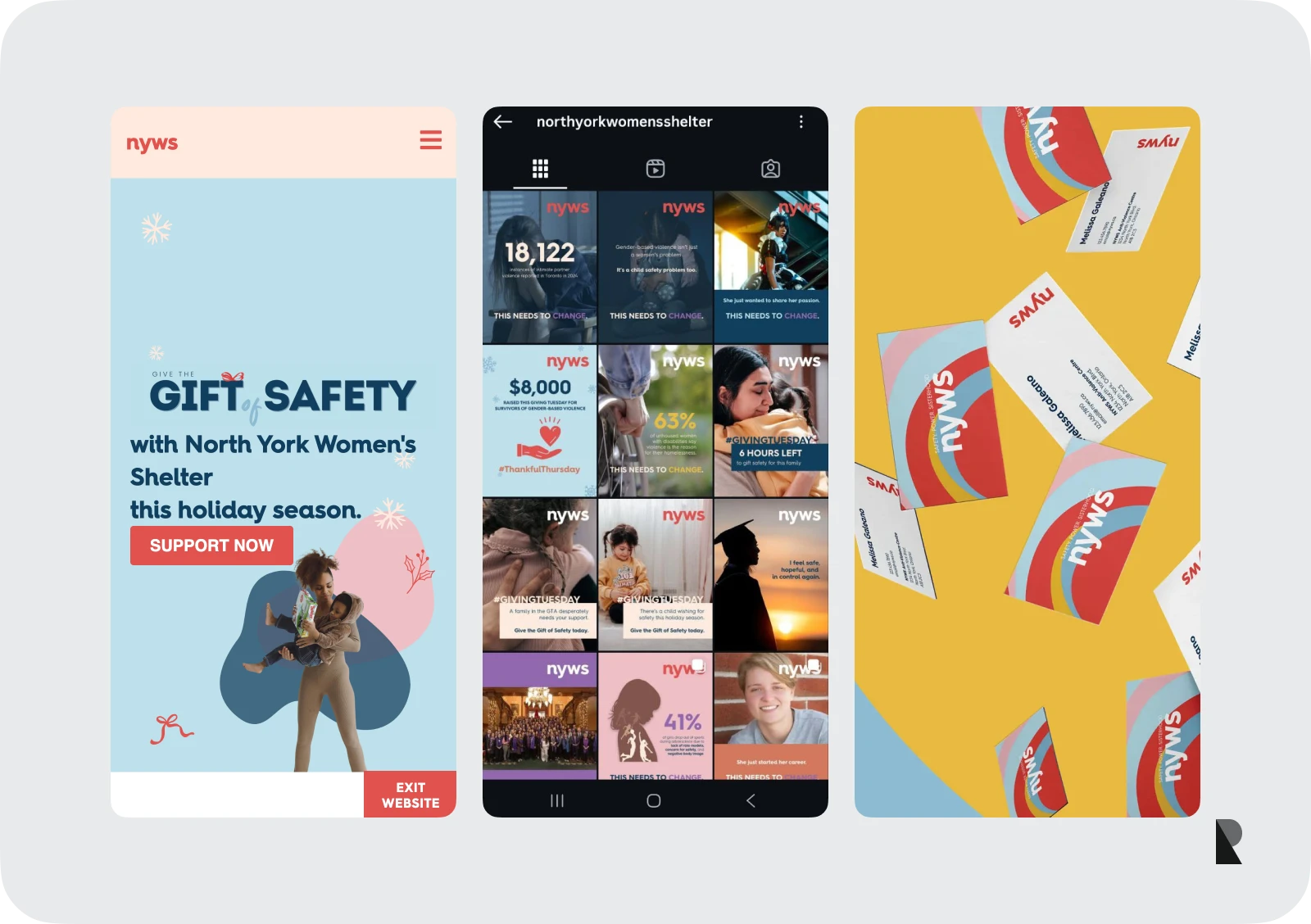 North York Women’s Shelter non-profit branding