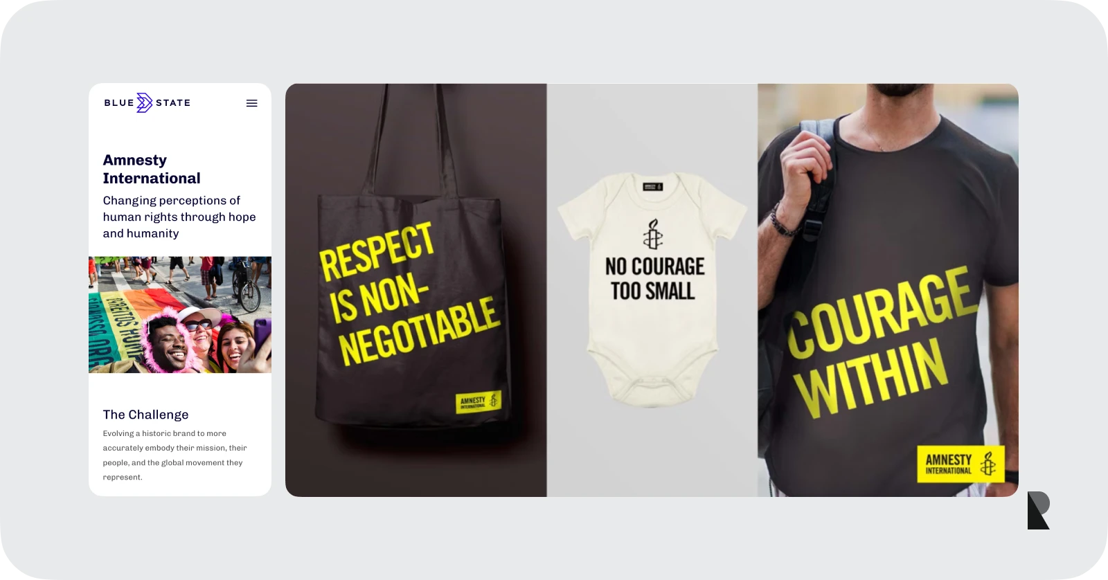 Amnesty International non-profit branding