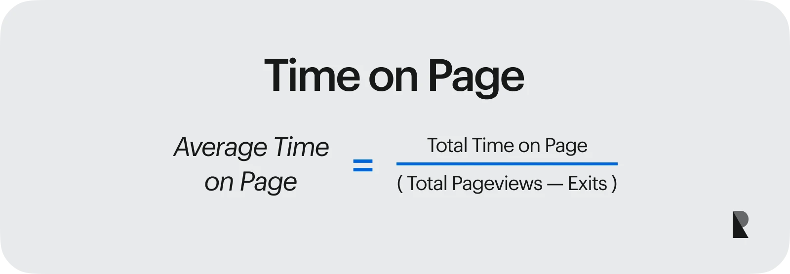 Time on Page formula