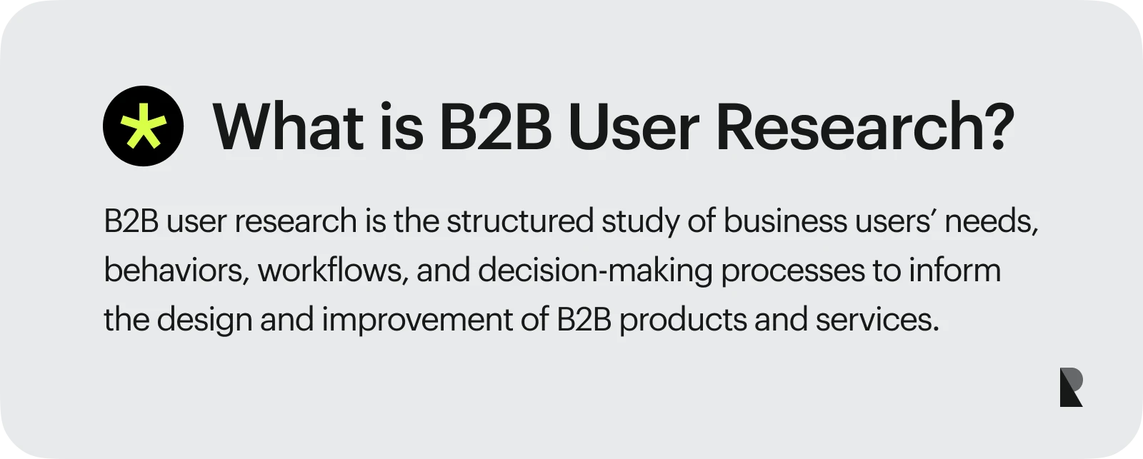 What is B2B User Research