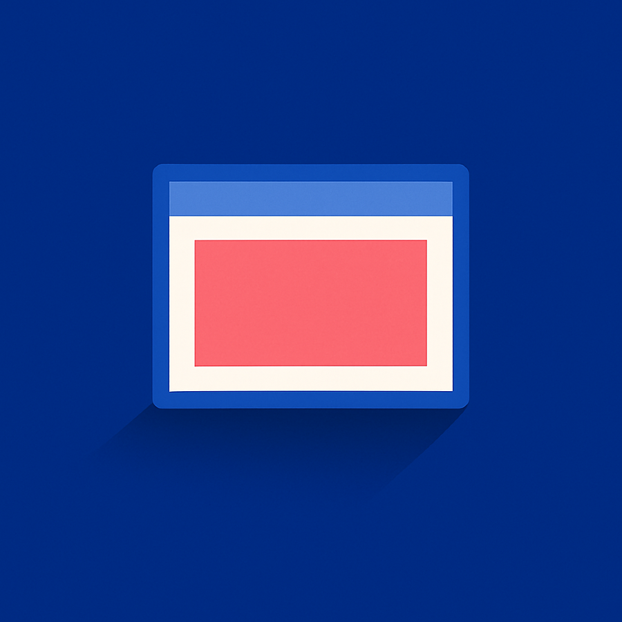 Illustration of visual regression testing where a dynamic area of the interface is masked to prevent unstable elements from affecting screenshot comparisons.