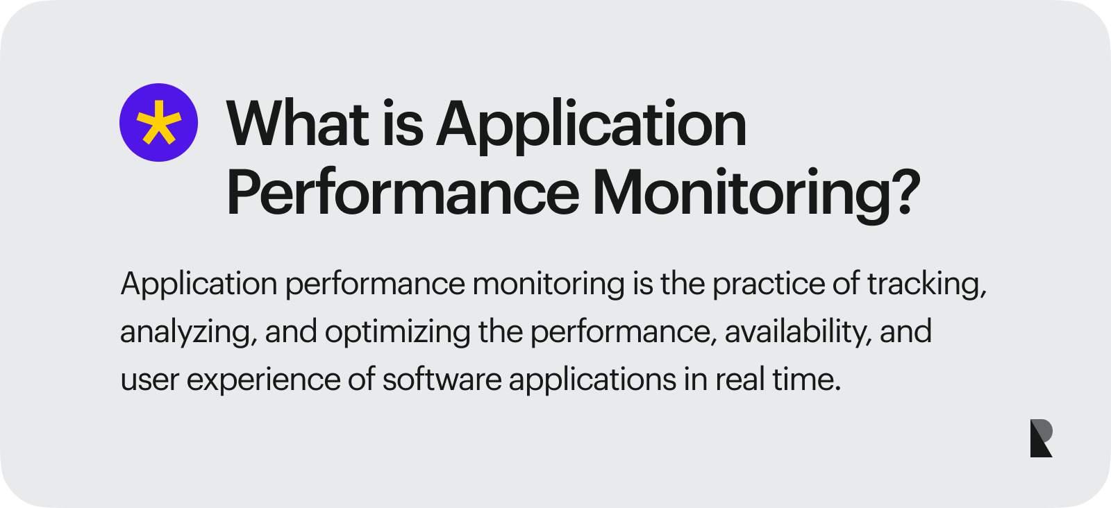 What is application performance monitoring
