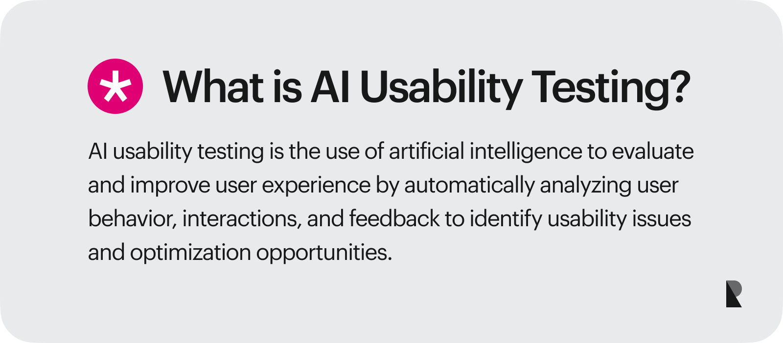 What is usability testing