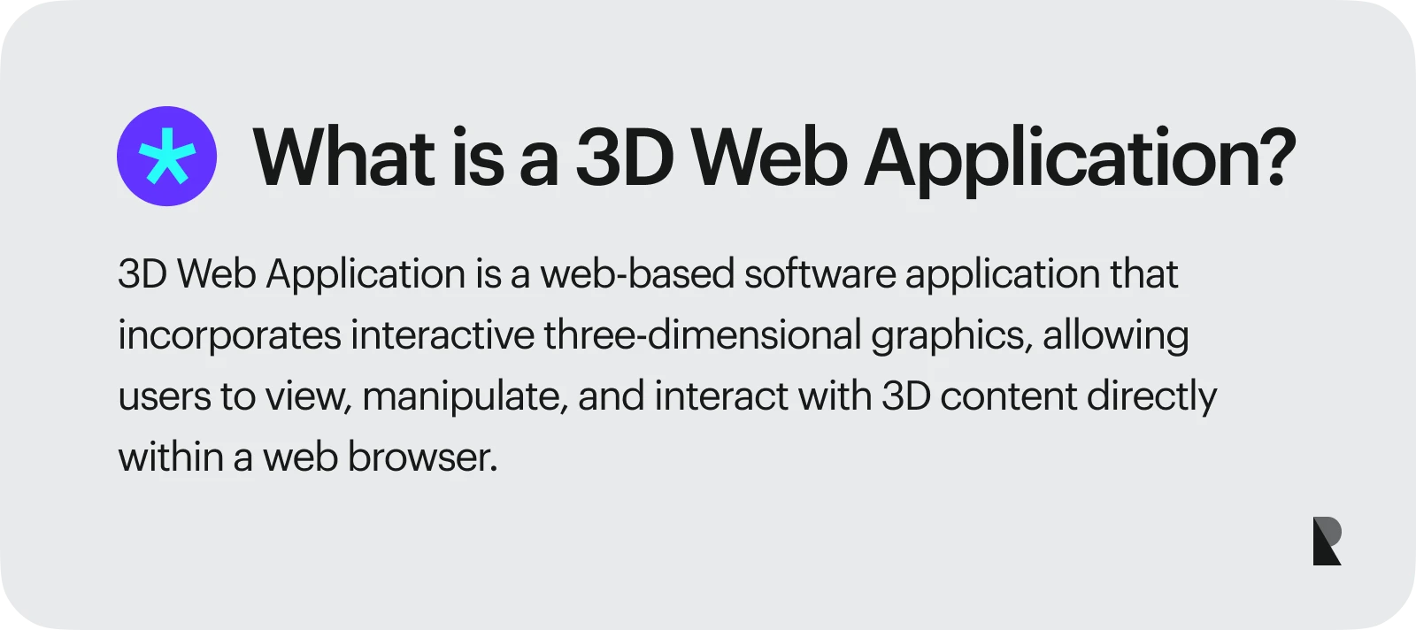 What is a 3D web application