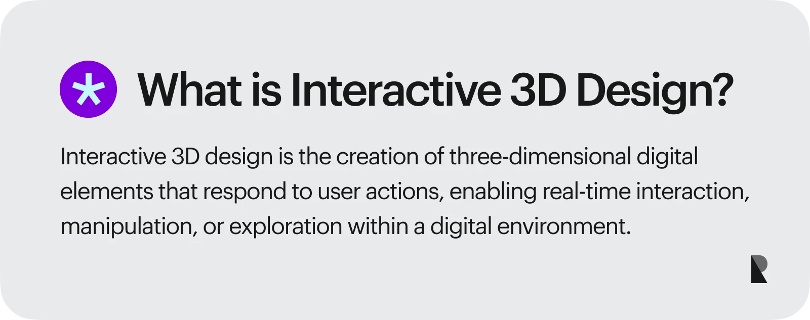 What is interactive 3D design