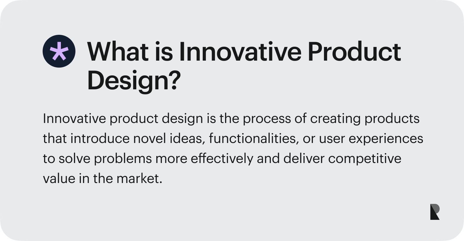What is innovative product design?