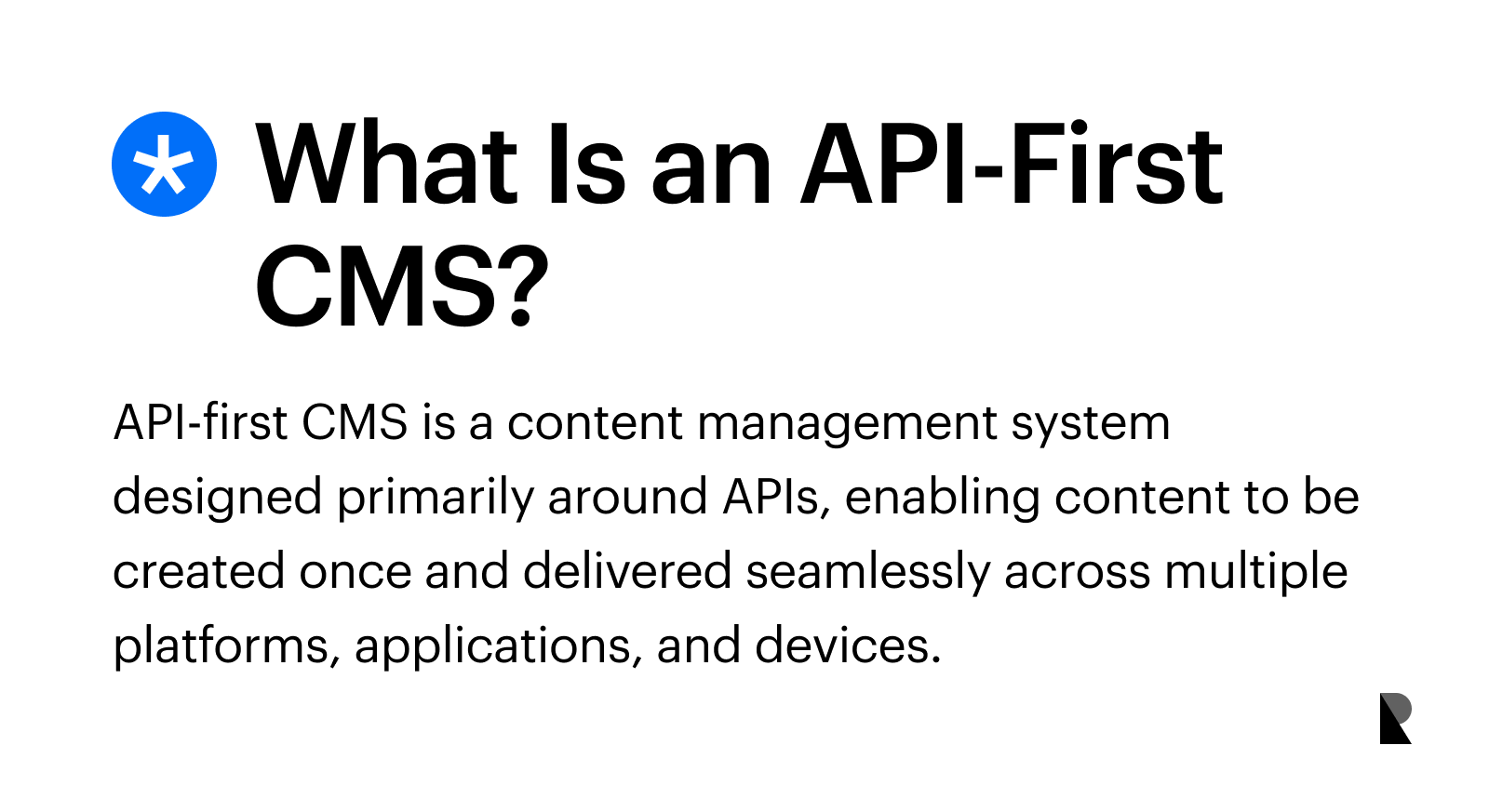 What is API first CMS