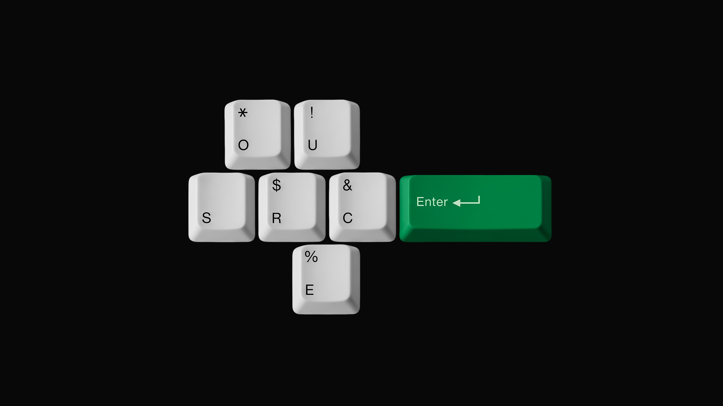 Branded keyboard pieces as one of developers tools
