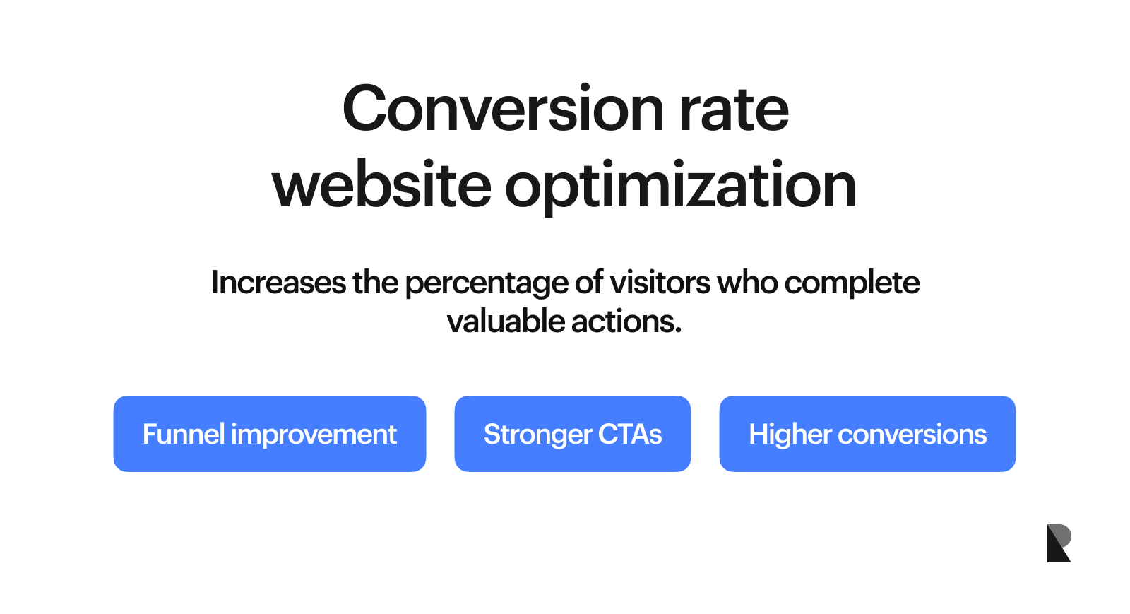 Conversion rate website optimization