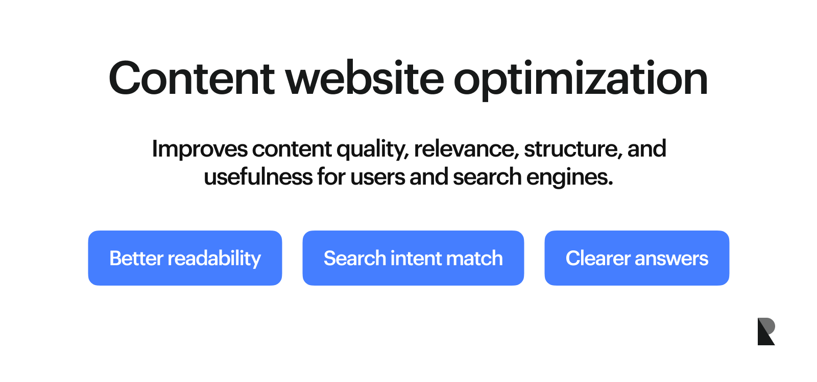 Content website optimization