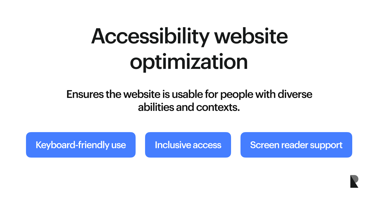 Accessibility website optimization