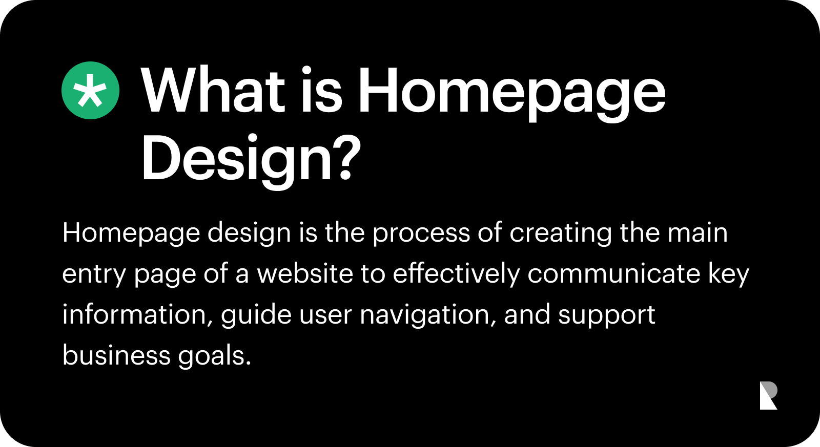 What is homepage design definition