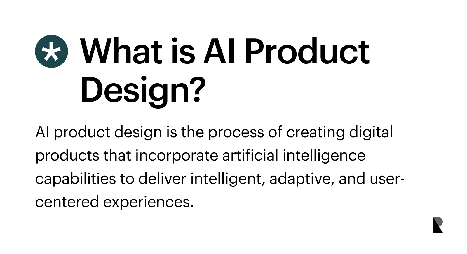 What is AI product design definition