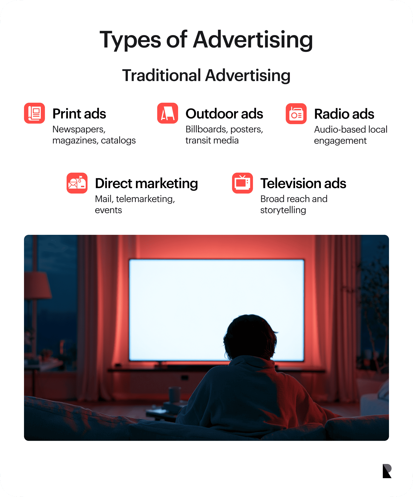 Traditional advertising types