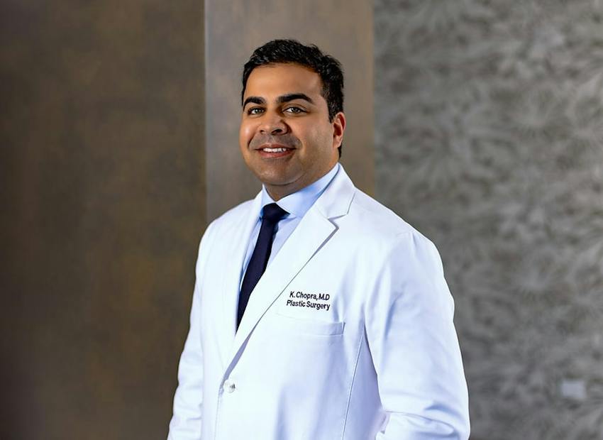 Dr. Chopra in white medical suit