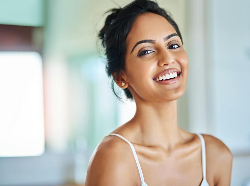 Woman in a white top