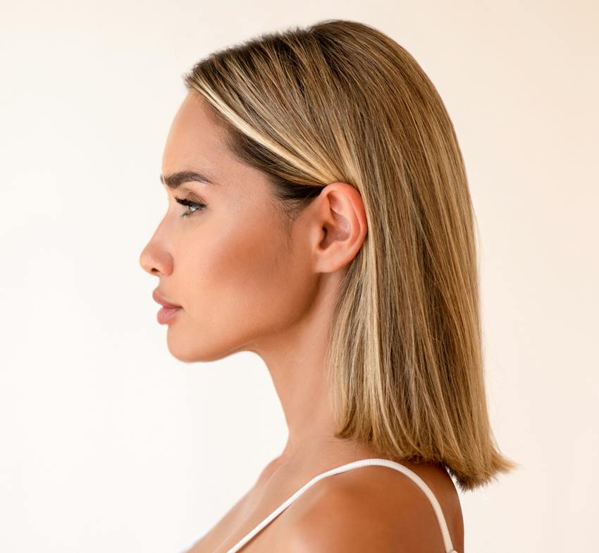 Woman's side profile
