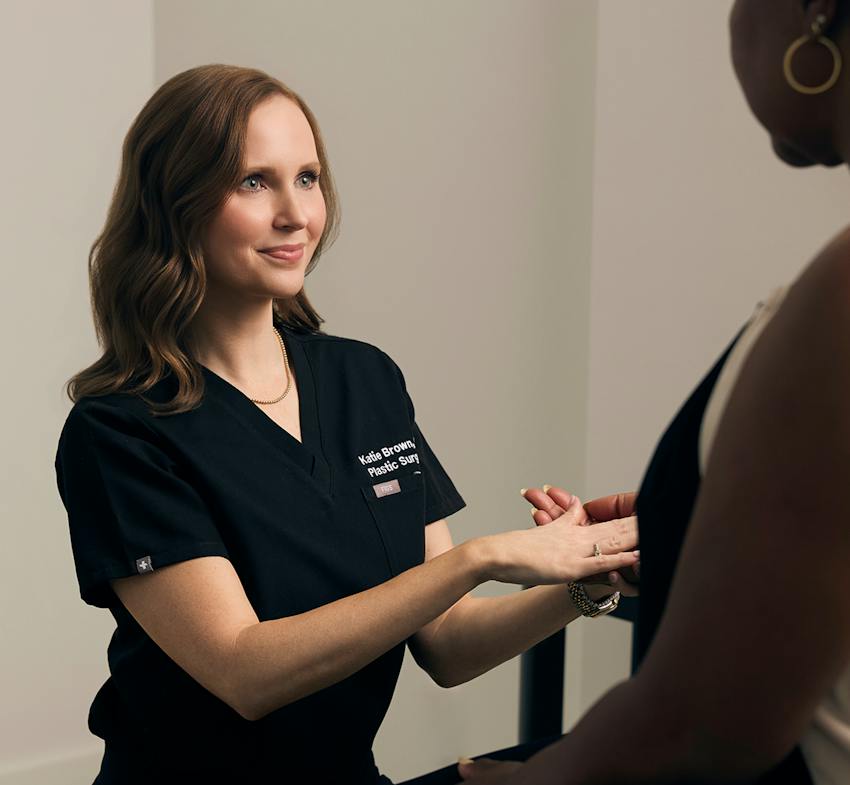 A doctor helping a patient