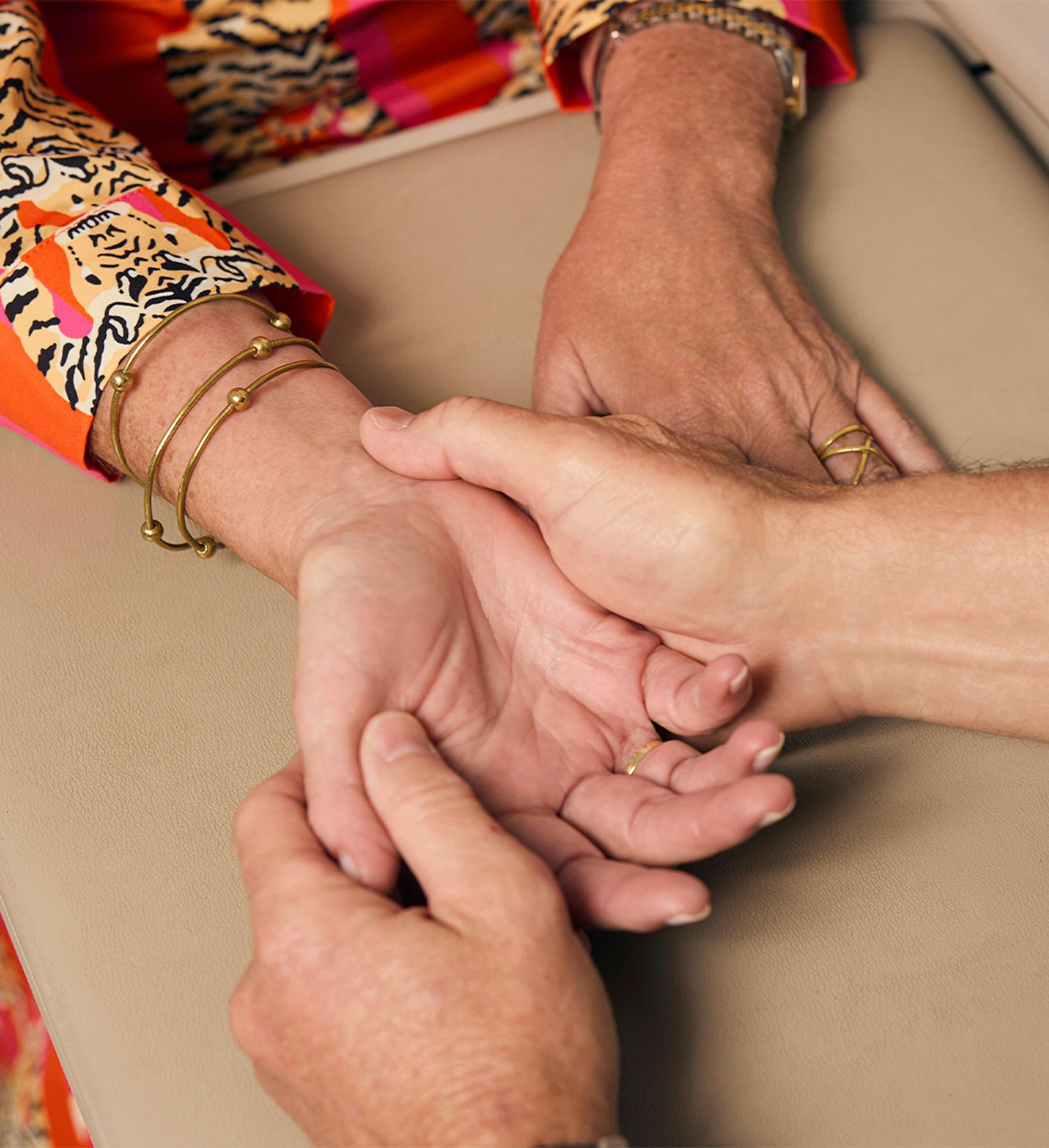 Two people's hands