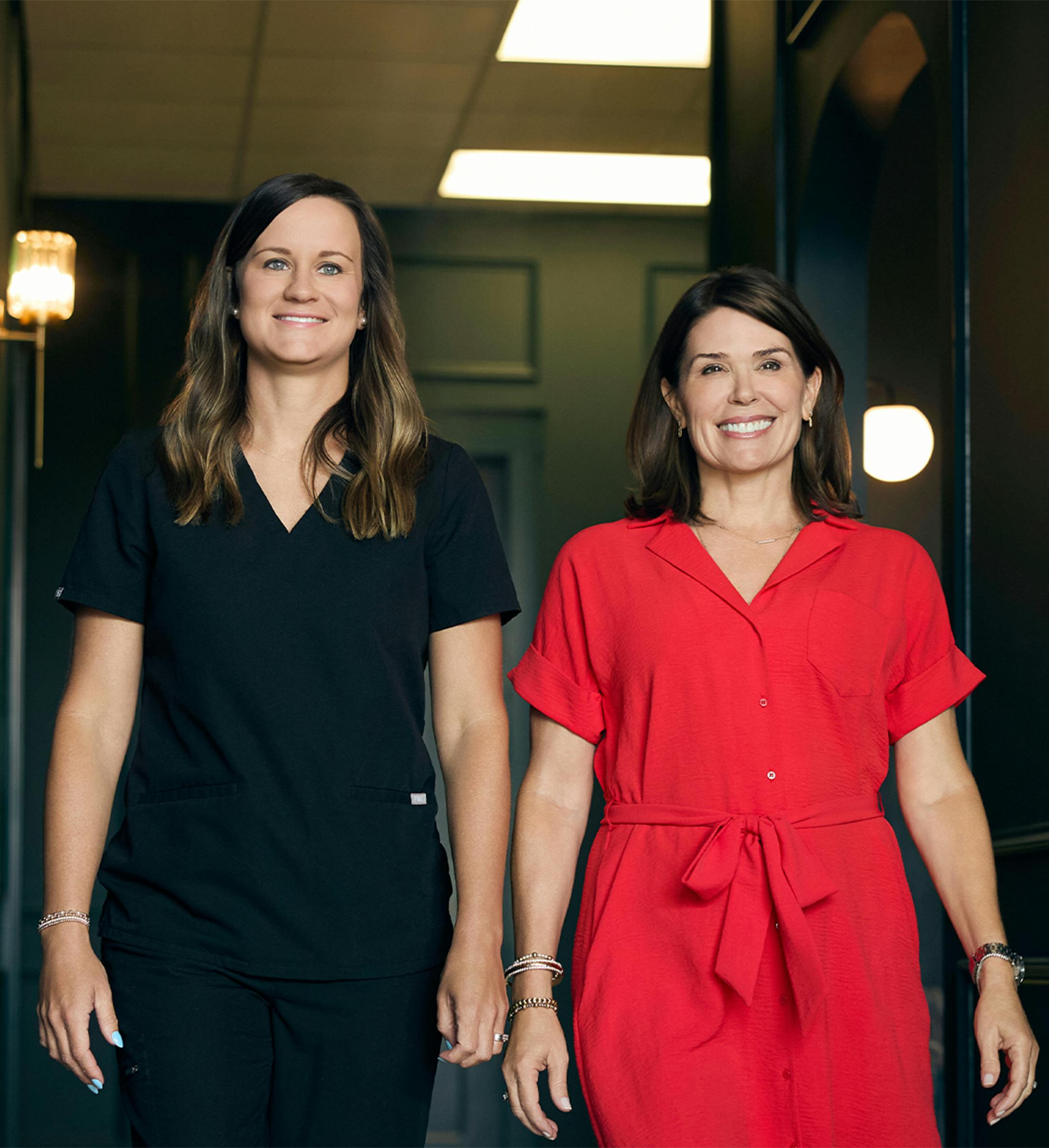 women smiling