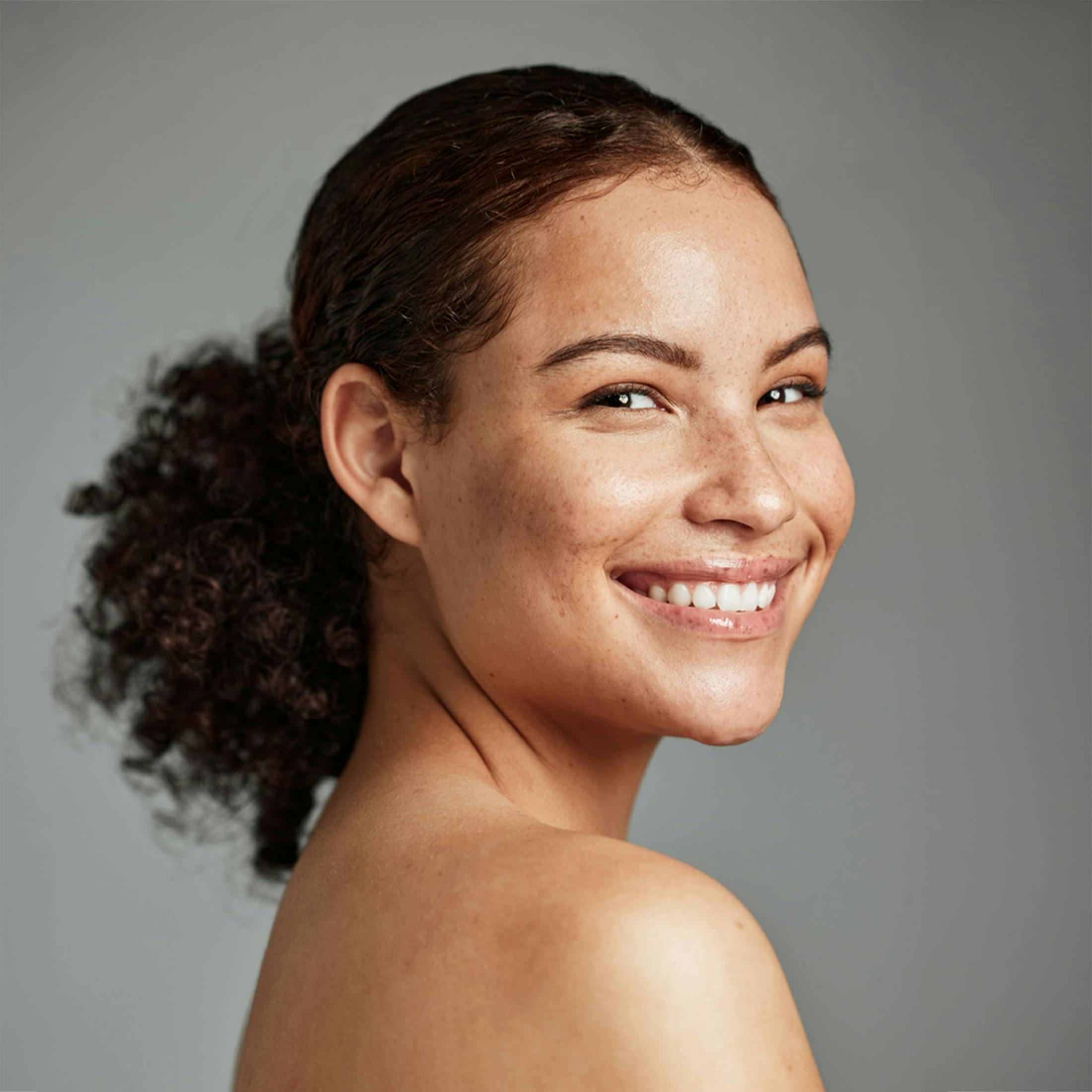 Woman smiling
