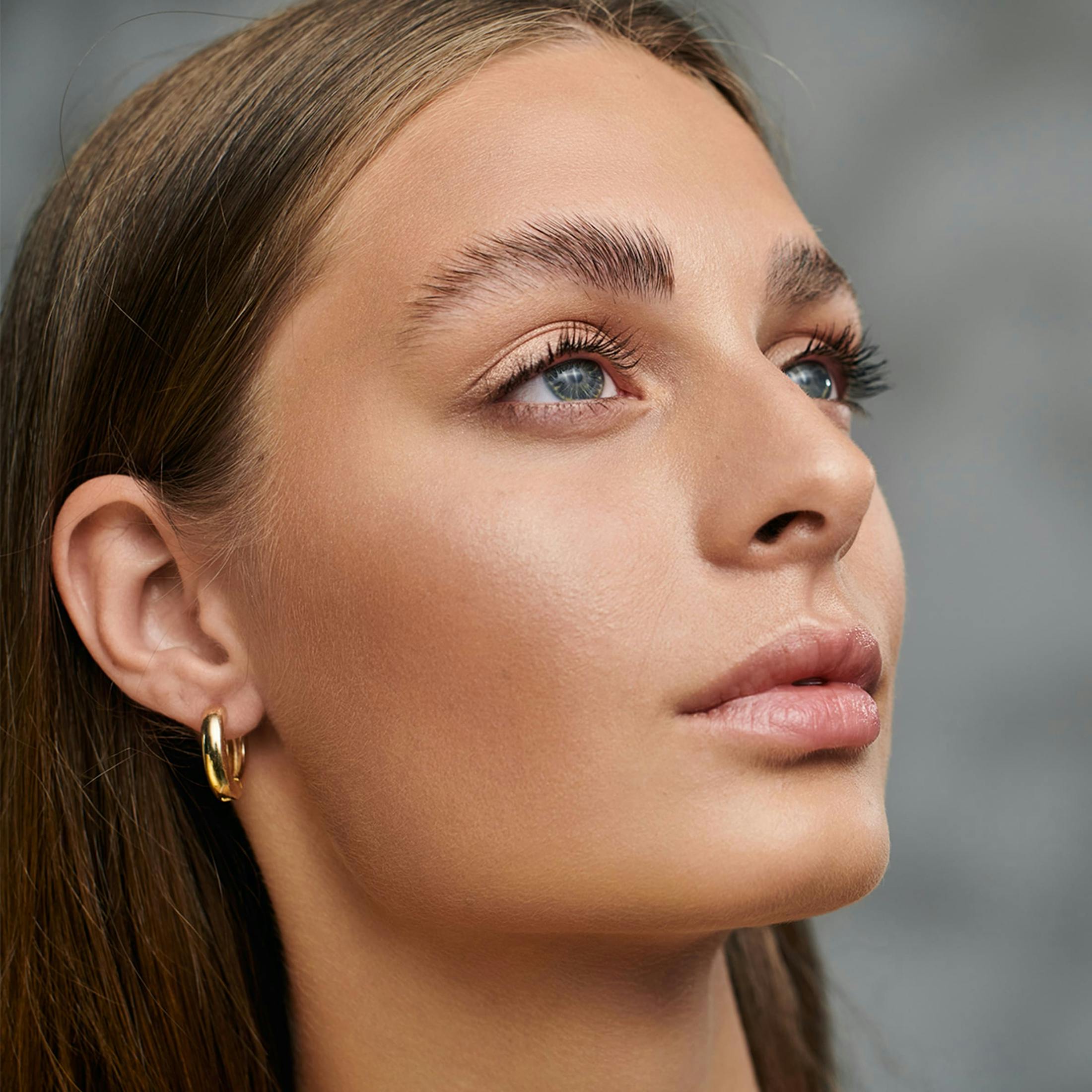 Woman looking upward