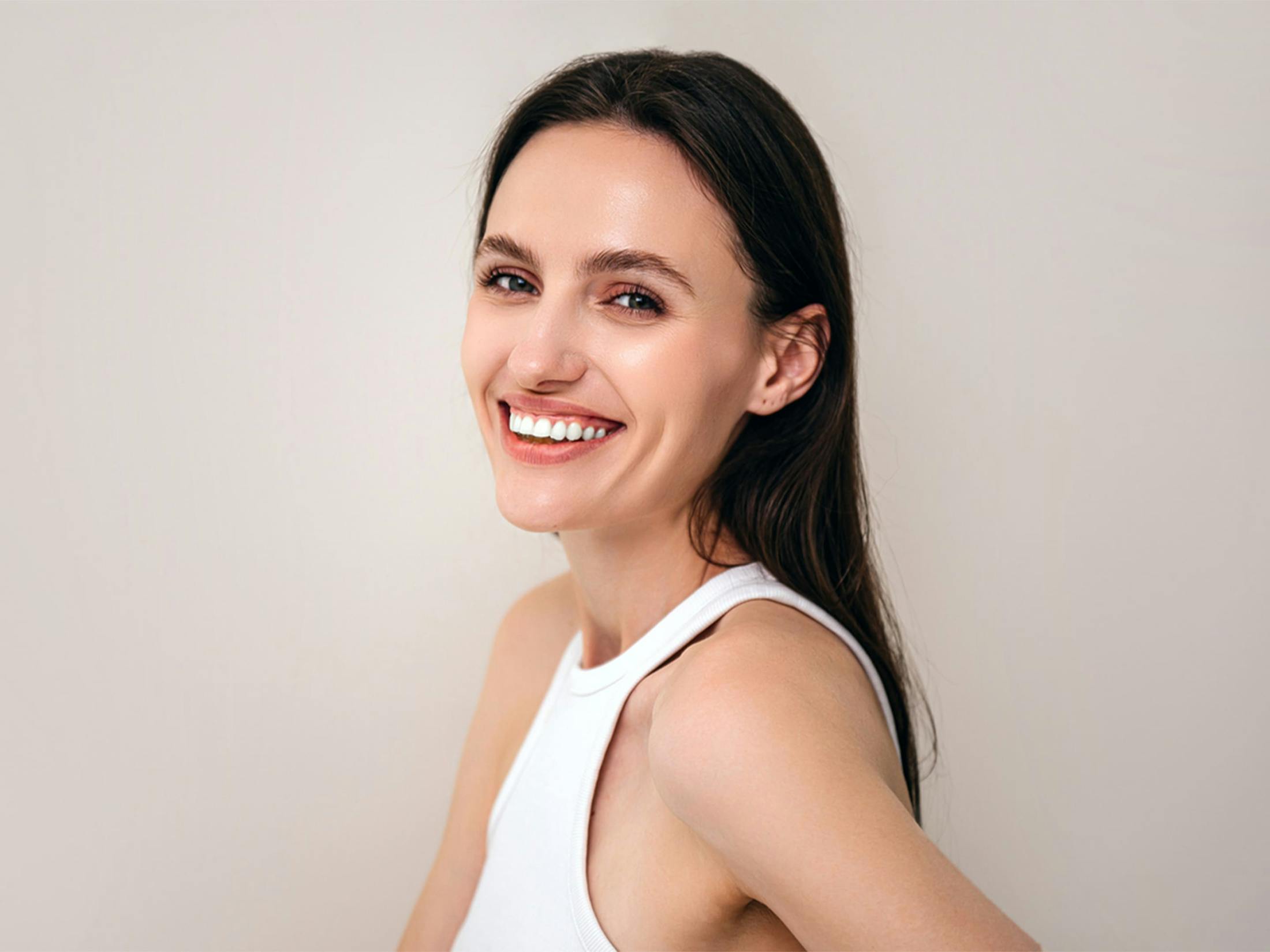 Woman smiling