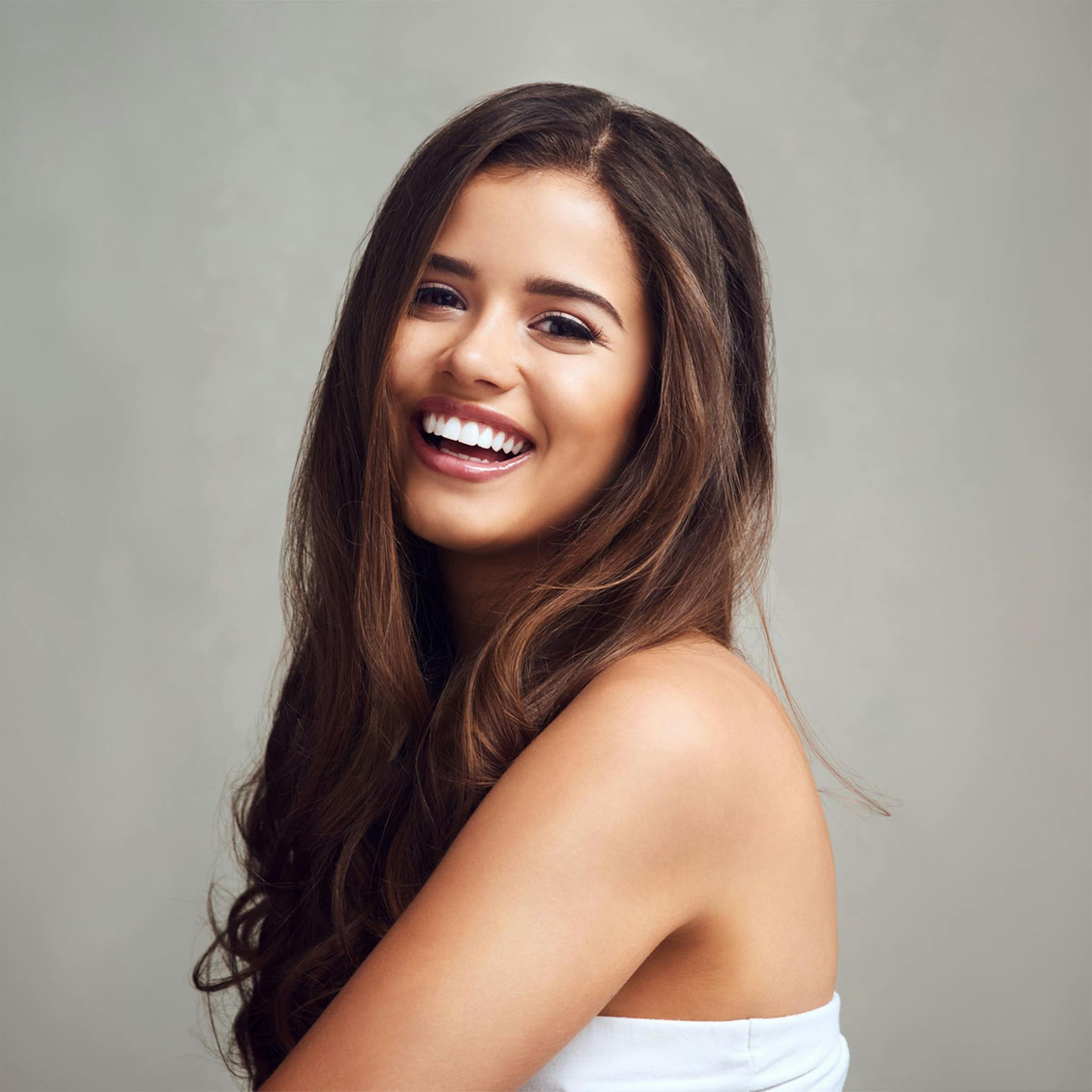 Woman smiling
