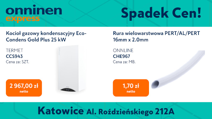 Spadek cen w Onninen Express Katowice (1)