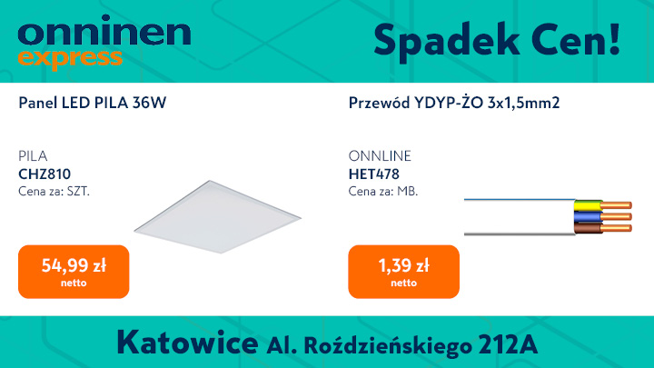 Spadek cen w Onninen Express Katowice!
