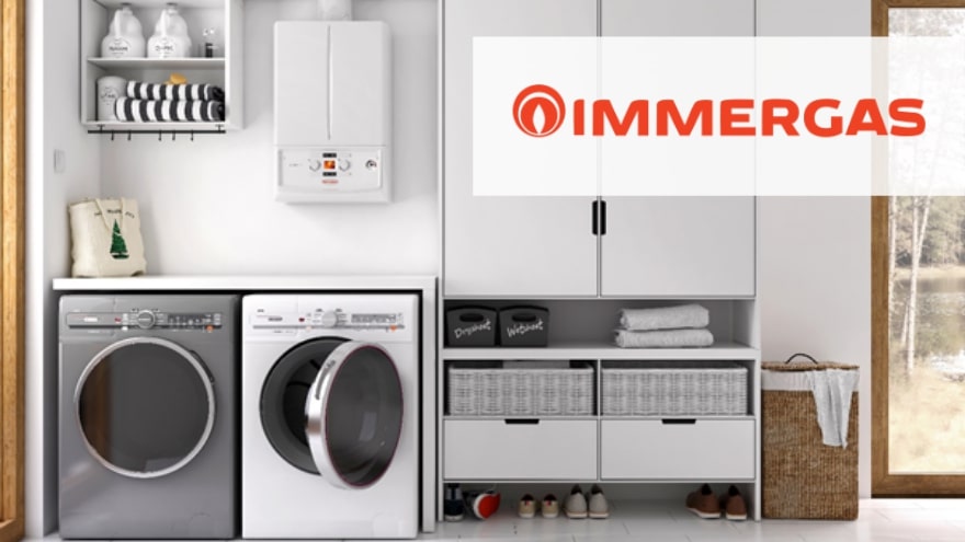 Котельня з пральнею в односімейному будинку з газовою піччю Immergas