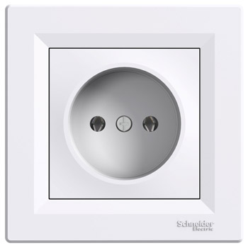 Розетка SCHUKO одинарна з рамою біла EPH3001121