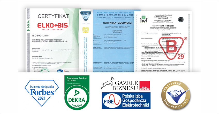 Certyfikaty Elko Bis