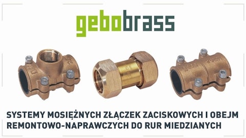 Złączki zaciskowe i obejmy naprawcze Gebo Brass