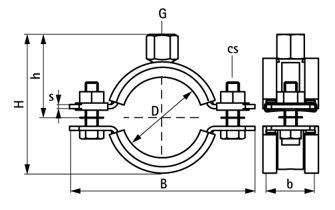 Walraven heavy duty pipe clamp diagram