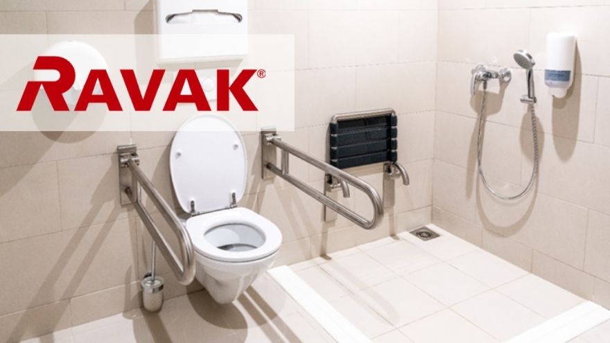 Ванна кімната для людей з обмеженими можливостями з сантехнікою Ravak