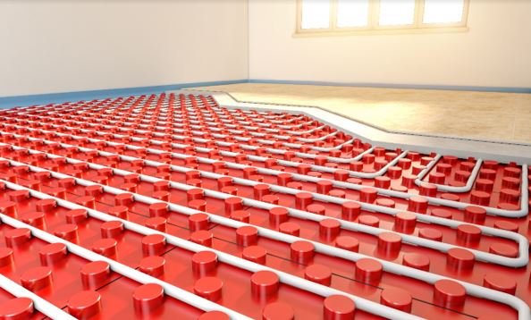 Система труб в теплій підлозі