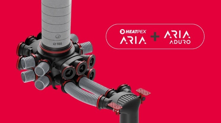 Centrala rozdzielcza systemu rekuperacji Średnice montażowe rur do rekuperacji HEATPEX ARIA ADURO