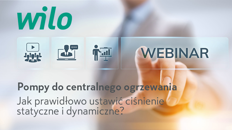 Baner reklamowy webinaru - Pompy do centralnego ogrzewania